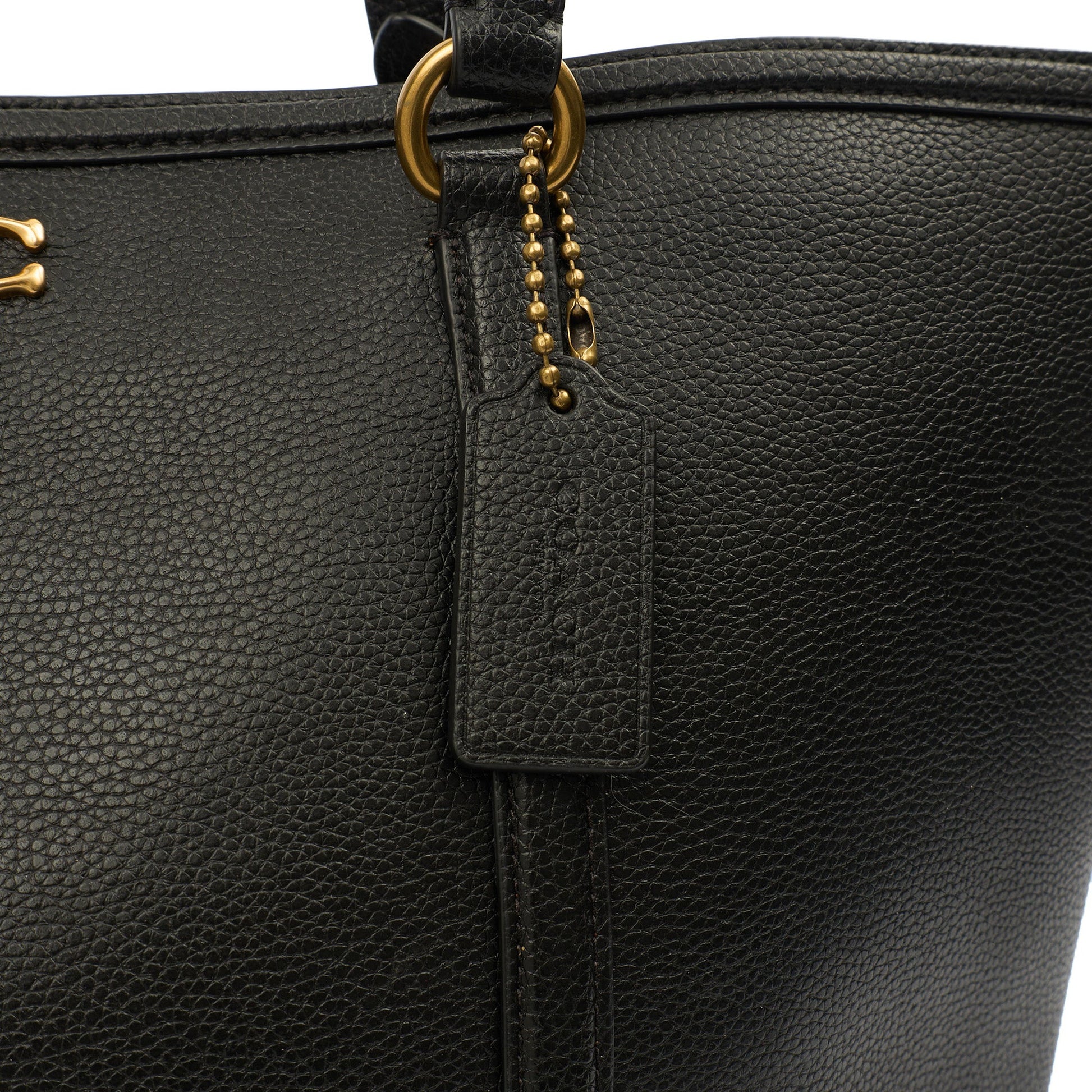 Coach Tote City Tote in Black, Leather — Lifestyle View