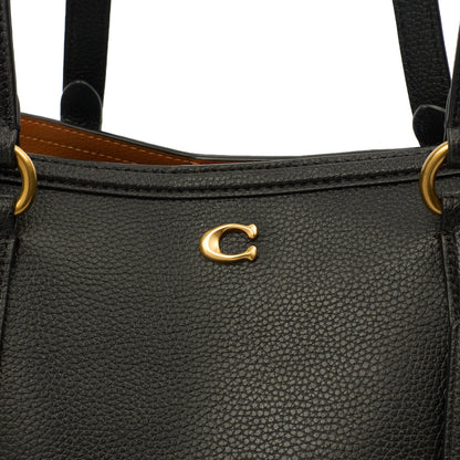 Coach Tote City Tote in Black, Leather — Side View