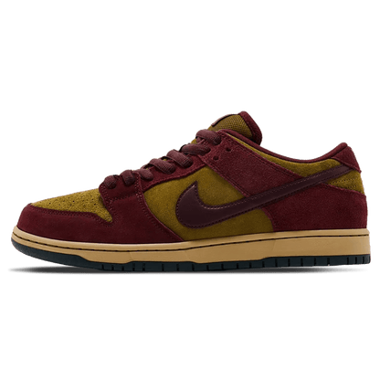 Nike Dunk Low SB 'Dark Team Red Olive Flak' — UK 3 | EU 35.5 | US 3.5 — Front View