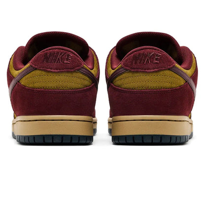 Nike Dunk Low SB 'Dark Team Red Olive Flak' — UK 3 | EU 35.5 | US 3.5 — Top View