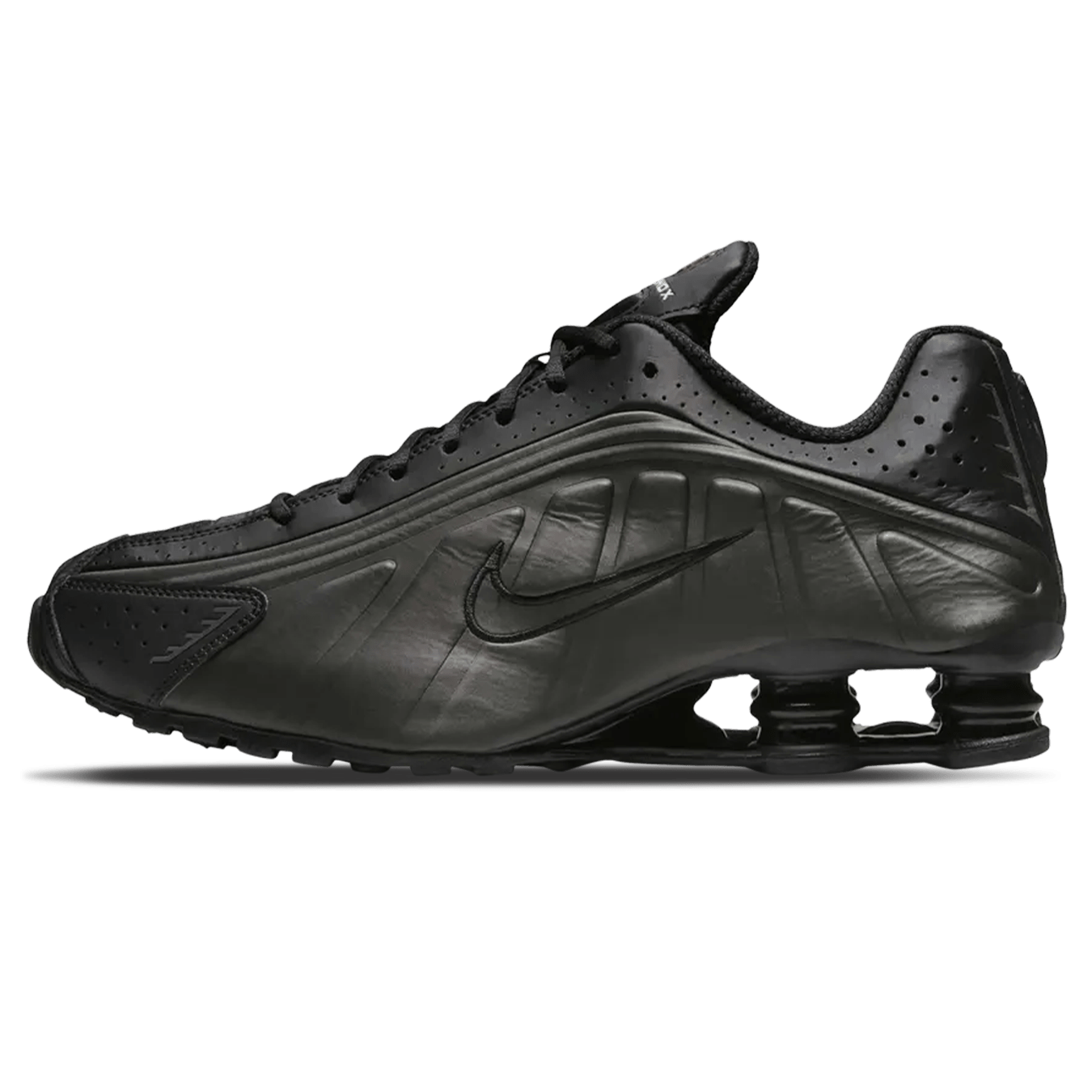 Nike Shox R4 'Triple Black' 2025 — UK 3 | EU 35.5 | US 3.5 — Front View