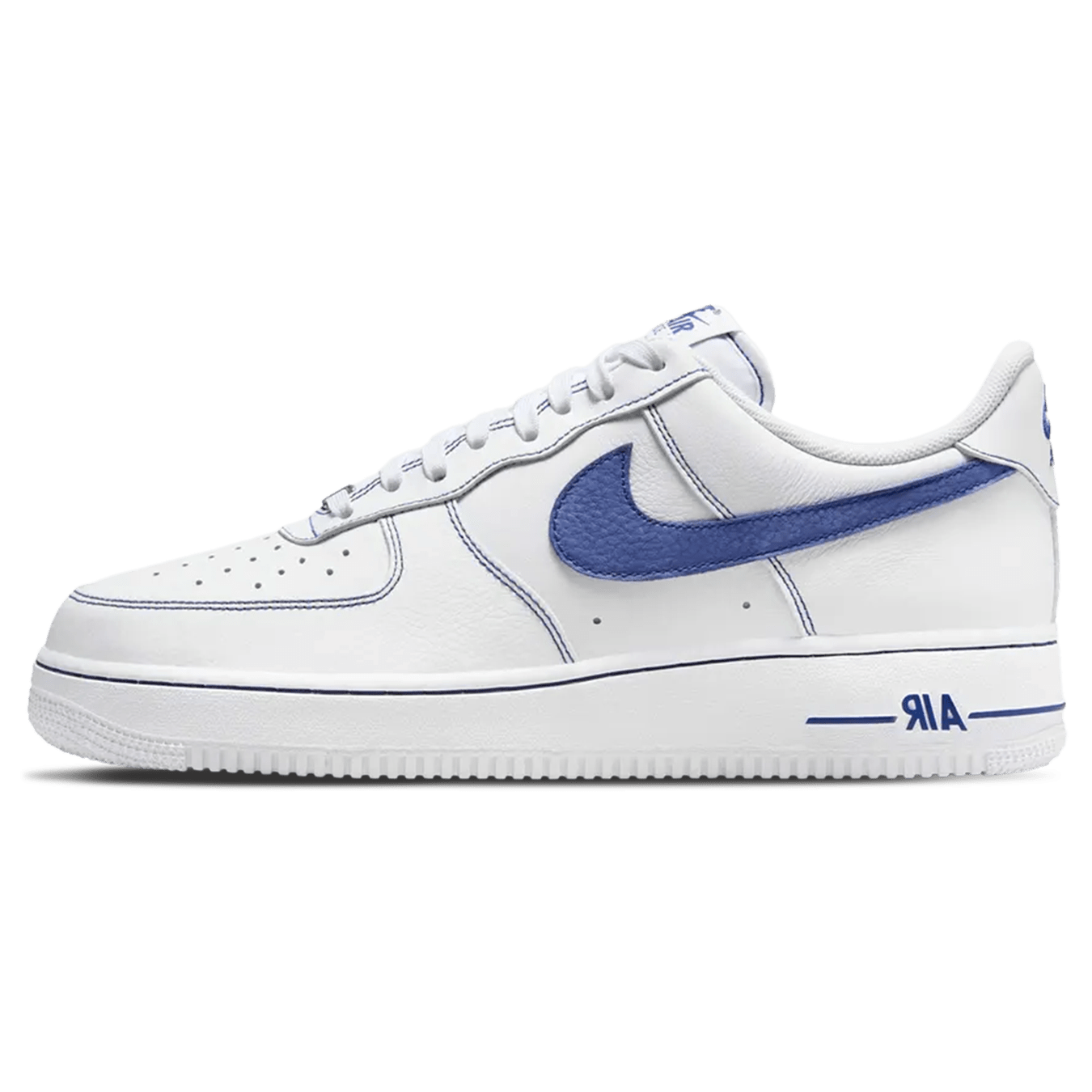 Nike Air Force 1 '07 LV8 'White Deep Royal Blue' — UK 3 | EU 35.5 | US 3.5 — Front View