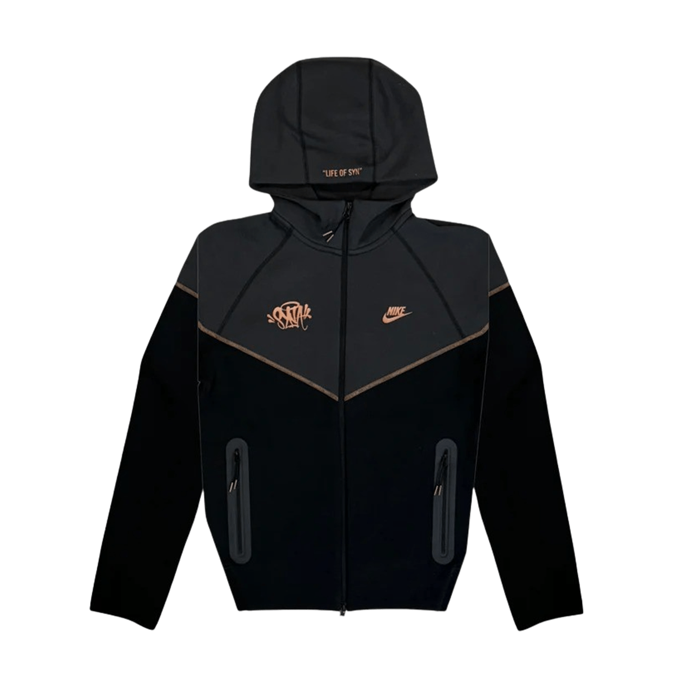 Central Cee x Nike Tech Fleece Zip Hoodie 'Syna World' — XXS — Front View