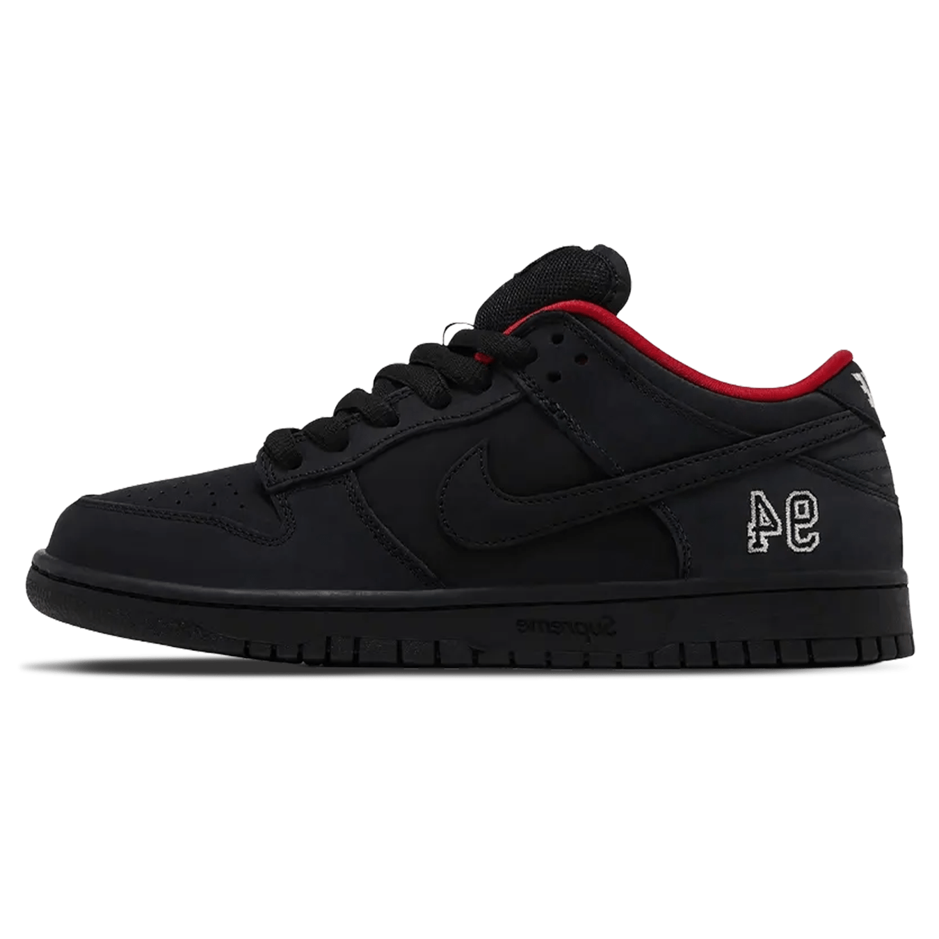 Nike Dunk Low SB x Supreme 'Black' — UK 3 | EU 35.5 | US 3.5 — Front View