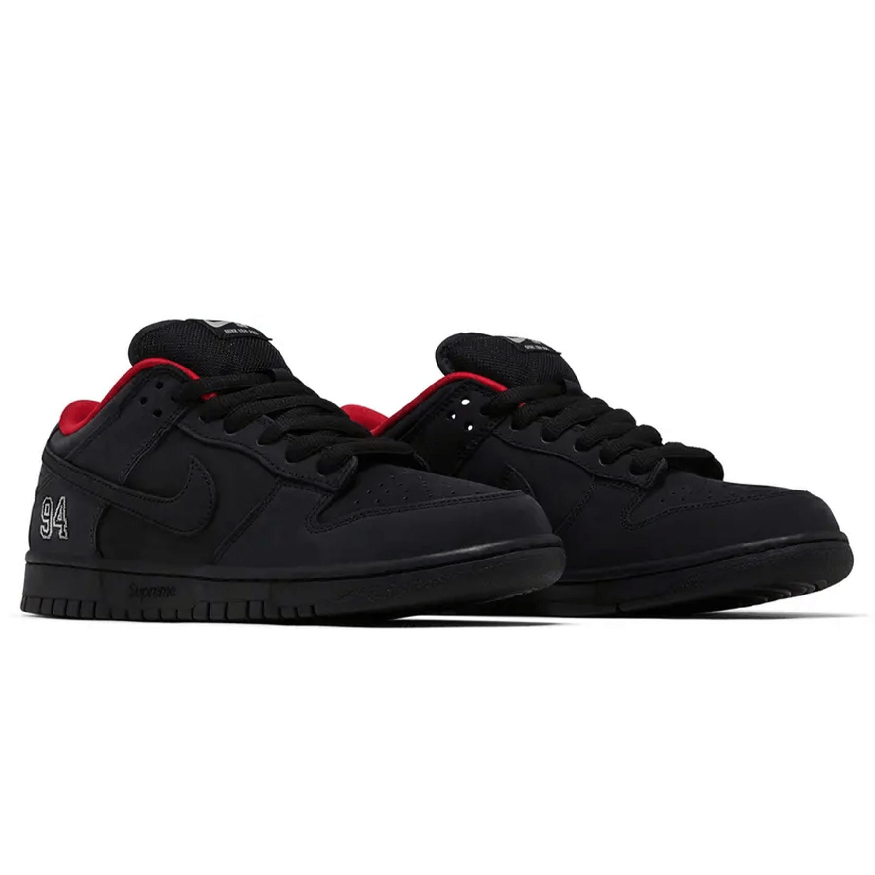 Nike Dunk Low SB x Supreme 'Black' — UK 3 | EU 35.5 | US 3.5 — Back View