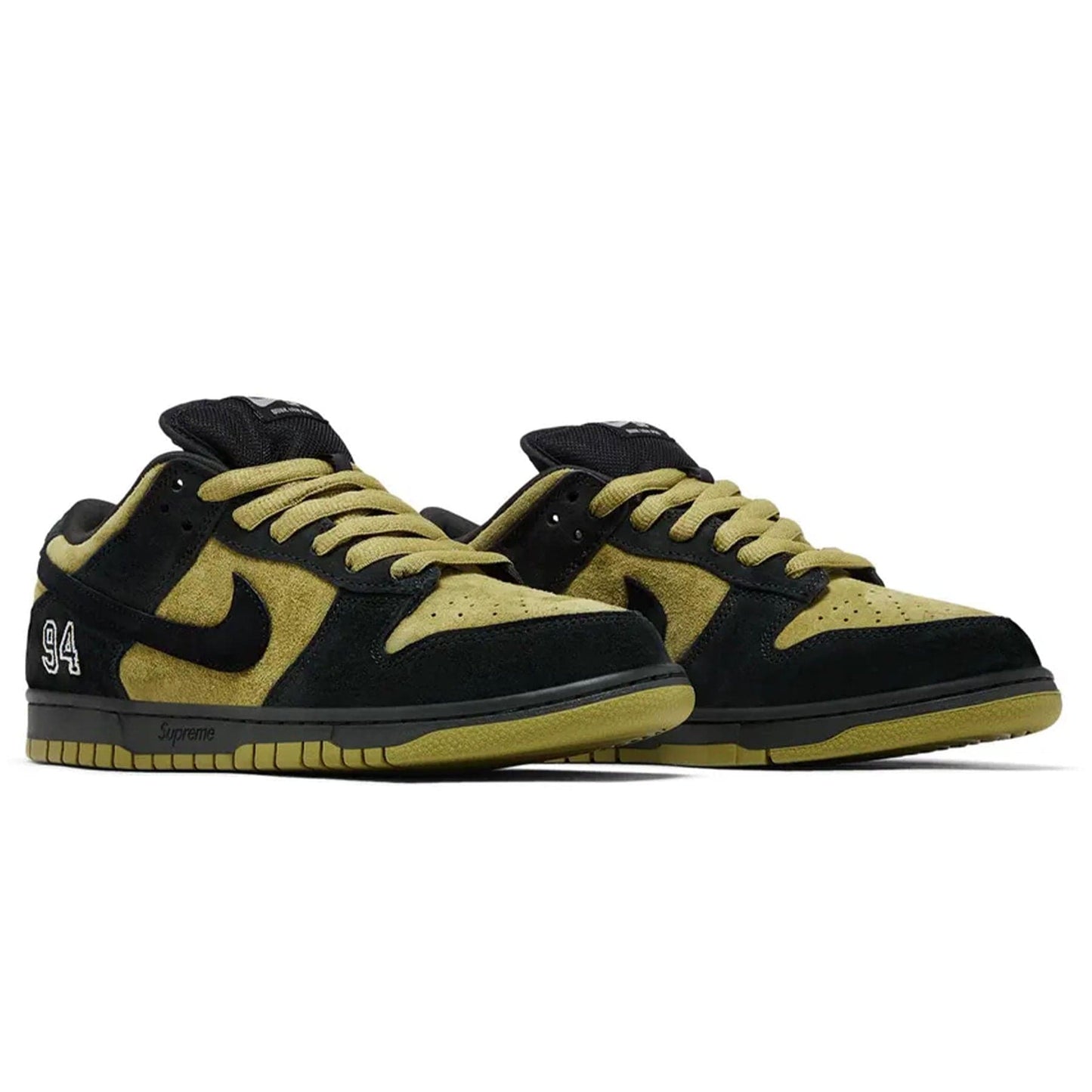 Nike Dunk Low SB x Supreme 'Camper Green' — UK 3 | EU 35.5 | US 3.5 — Back View