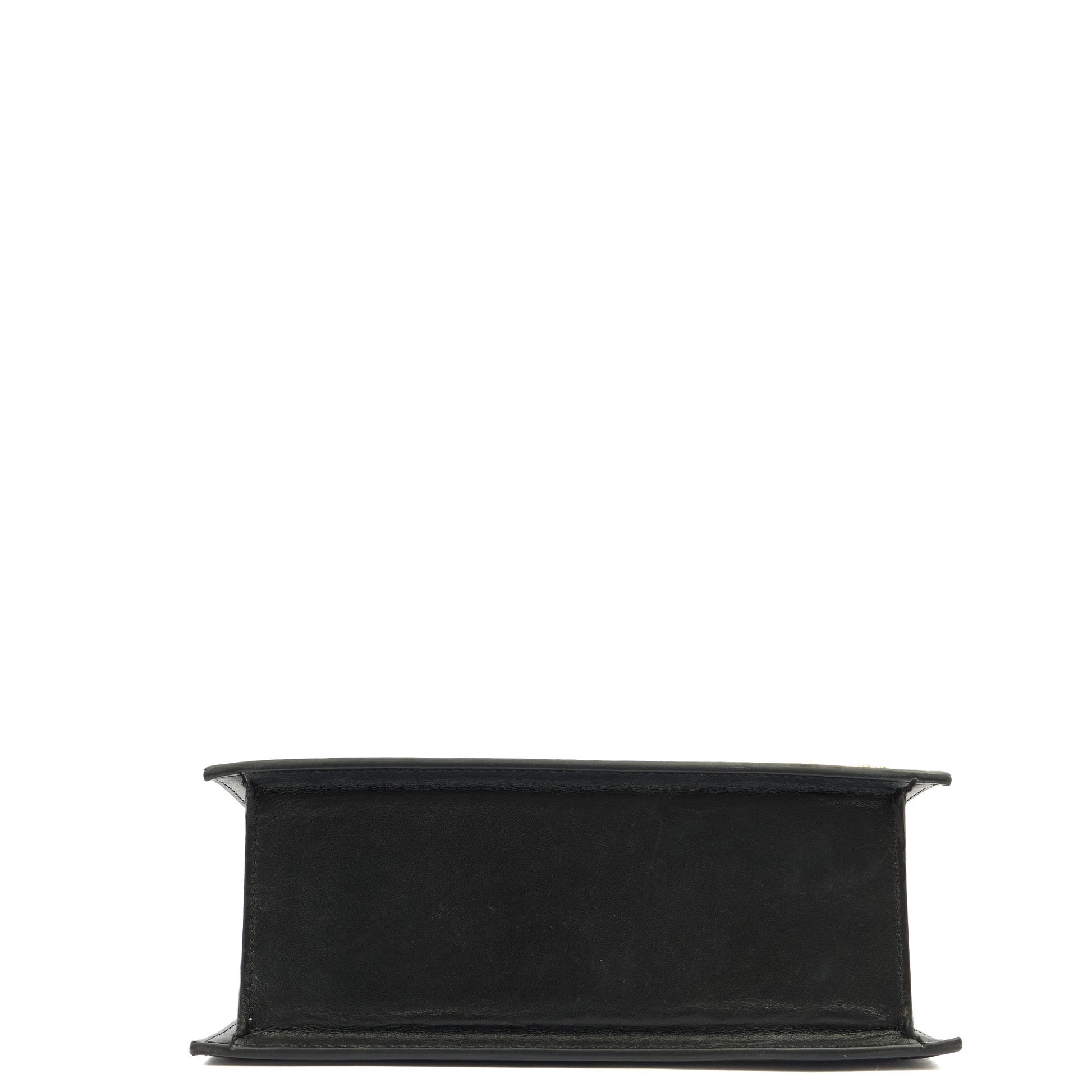 Jacquemus Top Handle Le Chiquito in Black, Leather — Top View
