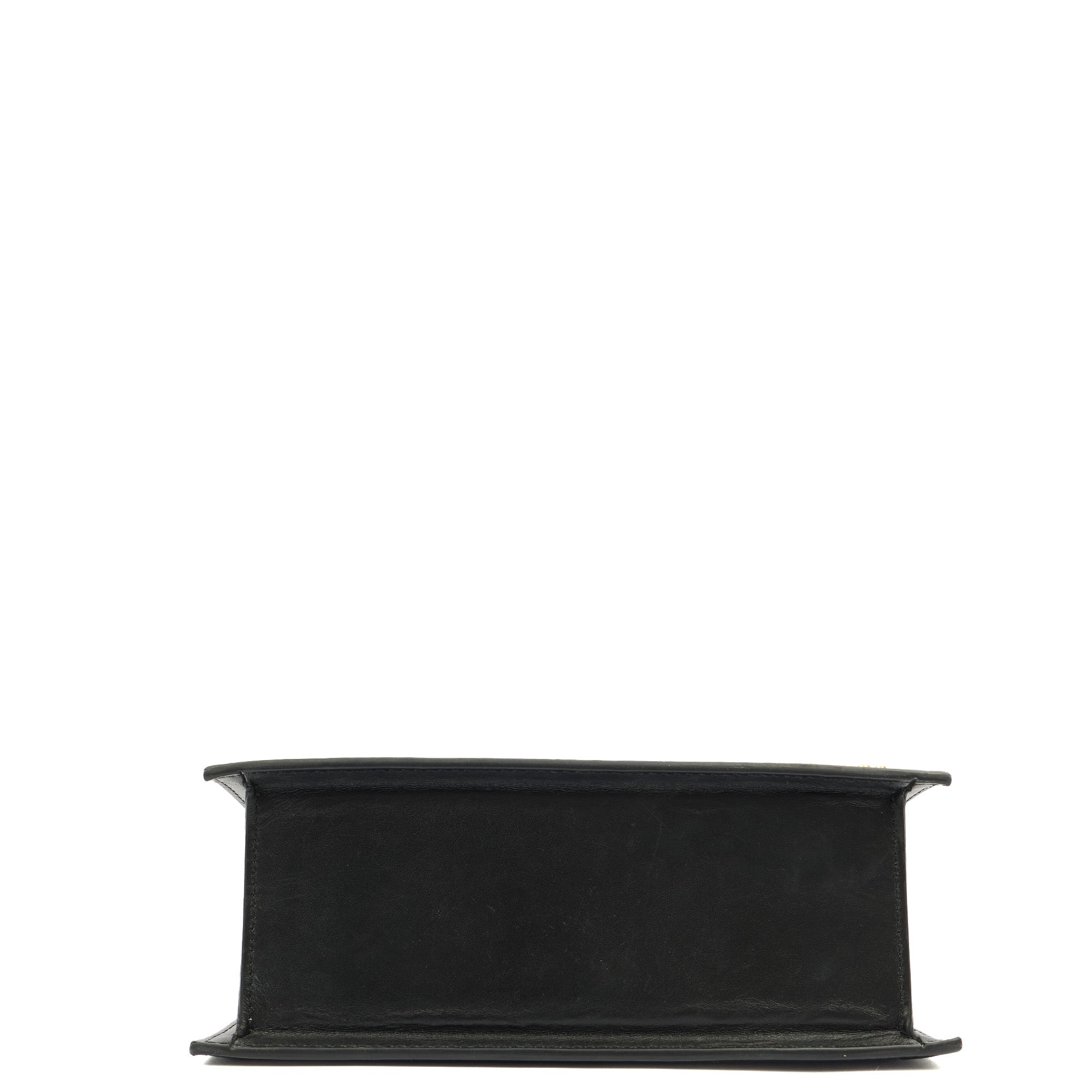 Jacquemus Top Handle Le Chiquito in Black, Leather — Top View