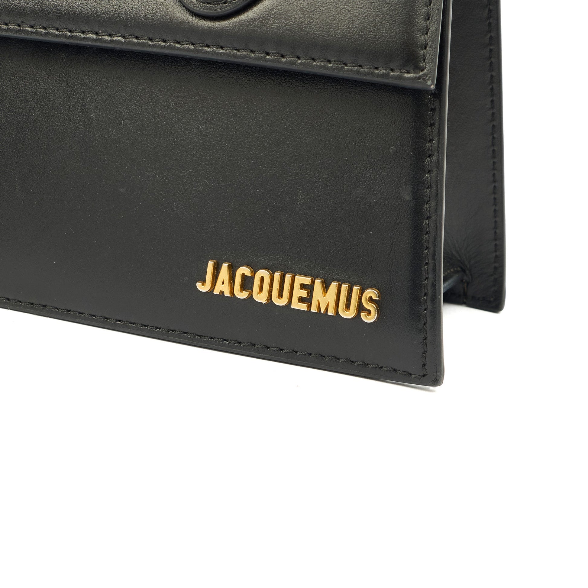 Jacquemus Top Handle Le Chiquito in Black, Leather — Lifestyle View