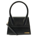 Jacquemus Top Handle Le Chiquito in Black, Leather — Front View