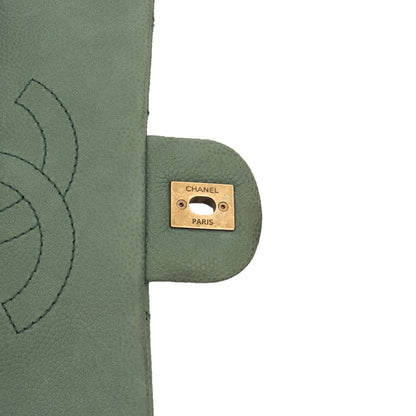 Chanel Cross Body Flap Bag in Green, Nubuck — Alternate View 19