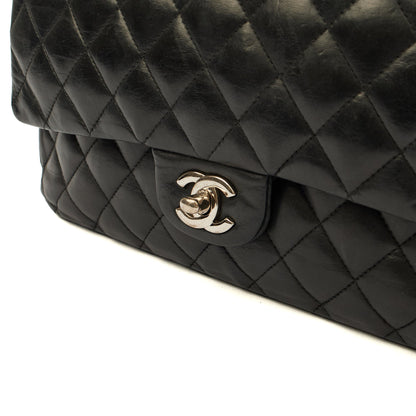 Chanel Cross Body Classic Double Flap - Medium in Black, Calfskin Leather — Lifestyle View