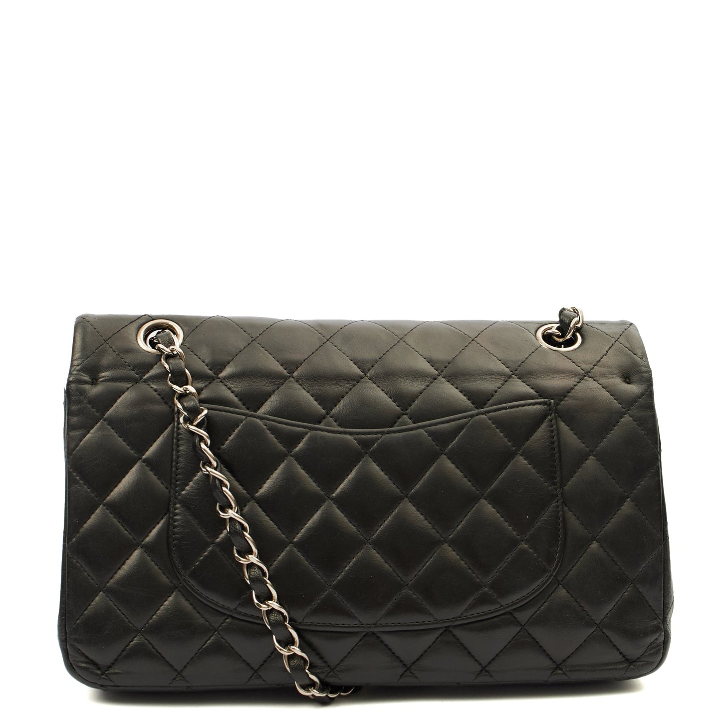 Chanel Cross Body Classic Double Flap - Medium in Black, Calfskin Leather — Alternate View 12