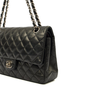 Chanel Cross Body Classic Double Flap - Medium in Black, Calfskin Leather — Alternate View 14