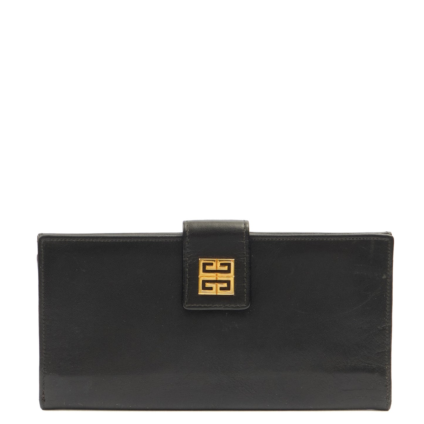 Givenchy Wallet Wallet in Black, Box Calfskin — Front View