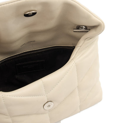 Saint Laurent Cross Body Puffer - Toy in Cream, Leather — Alternate View 17