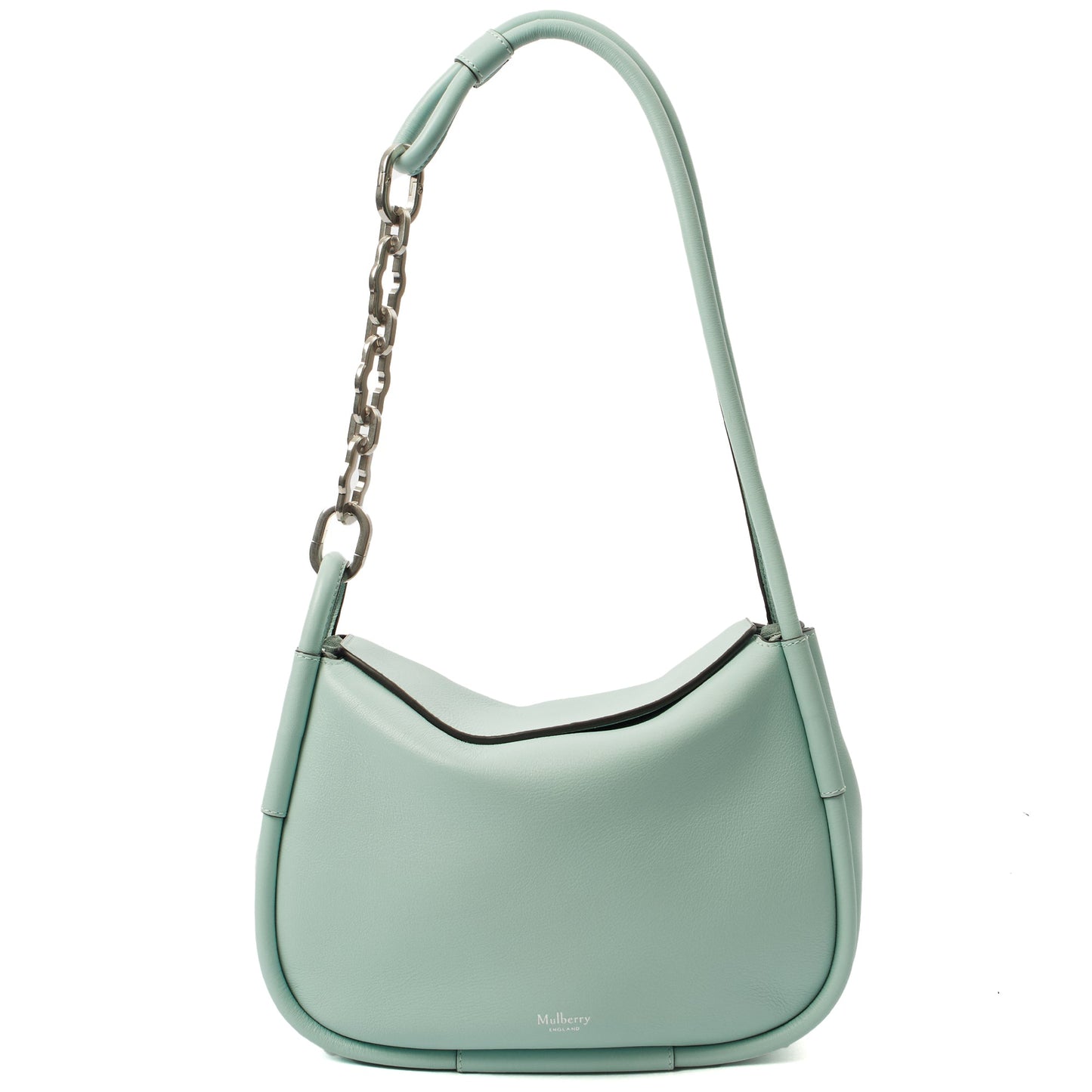 Mulberry Shoulder Bag Link Shoulder Bag in Green, Leather — Front View