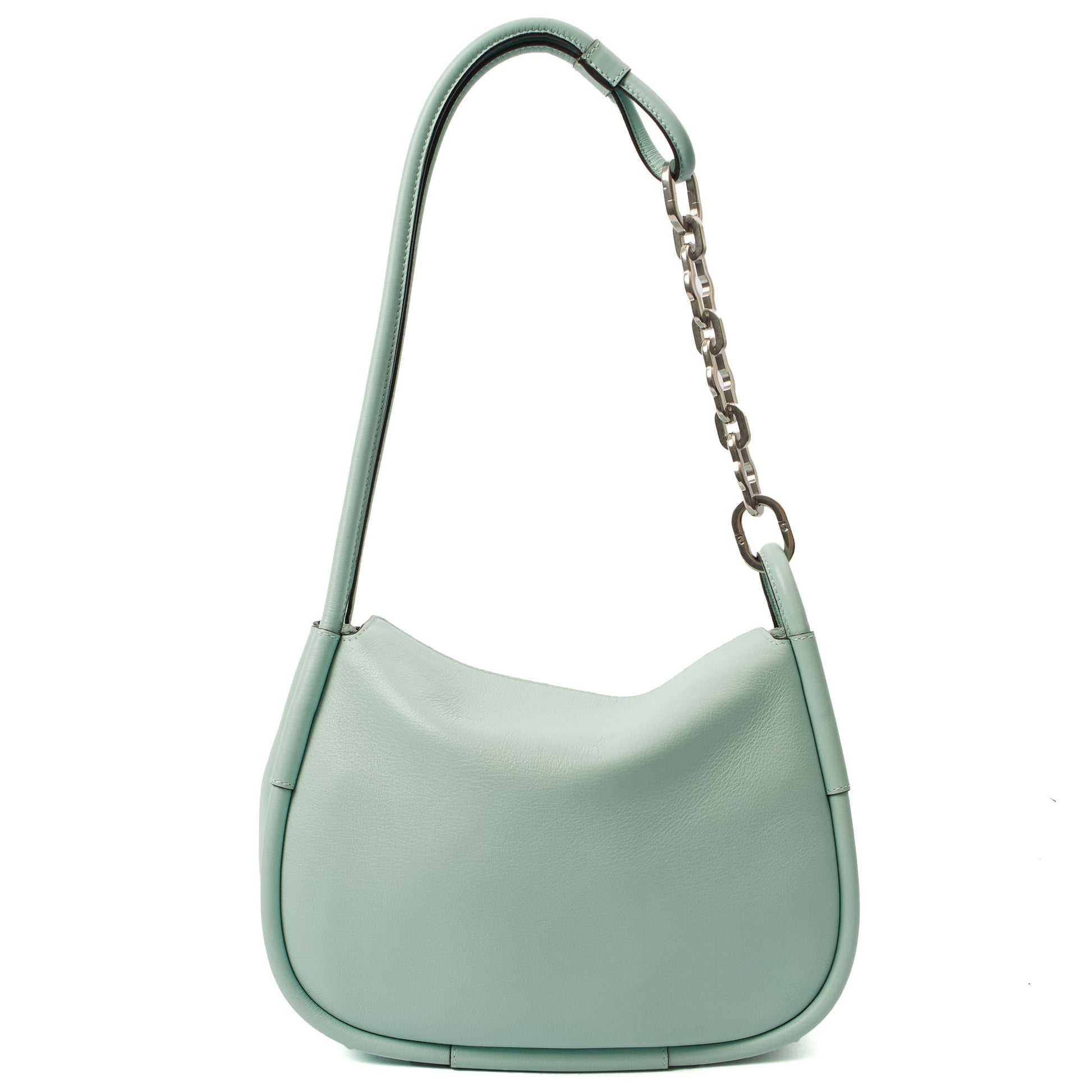 Mulberry Shoulder Bag Link Shoulder Bag in Green, Leather — Back View