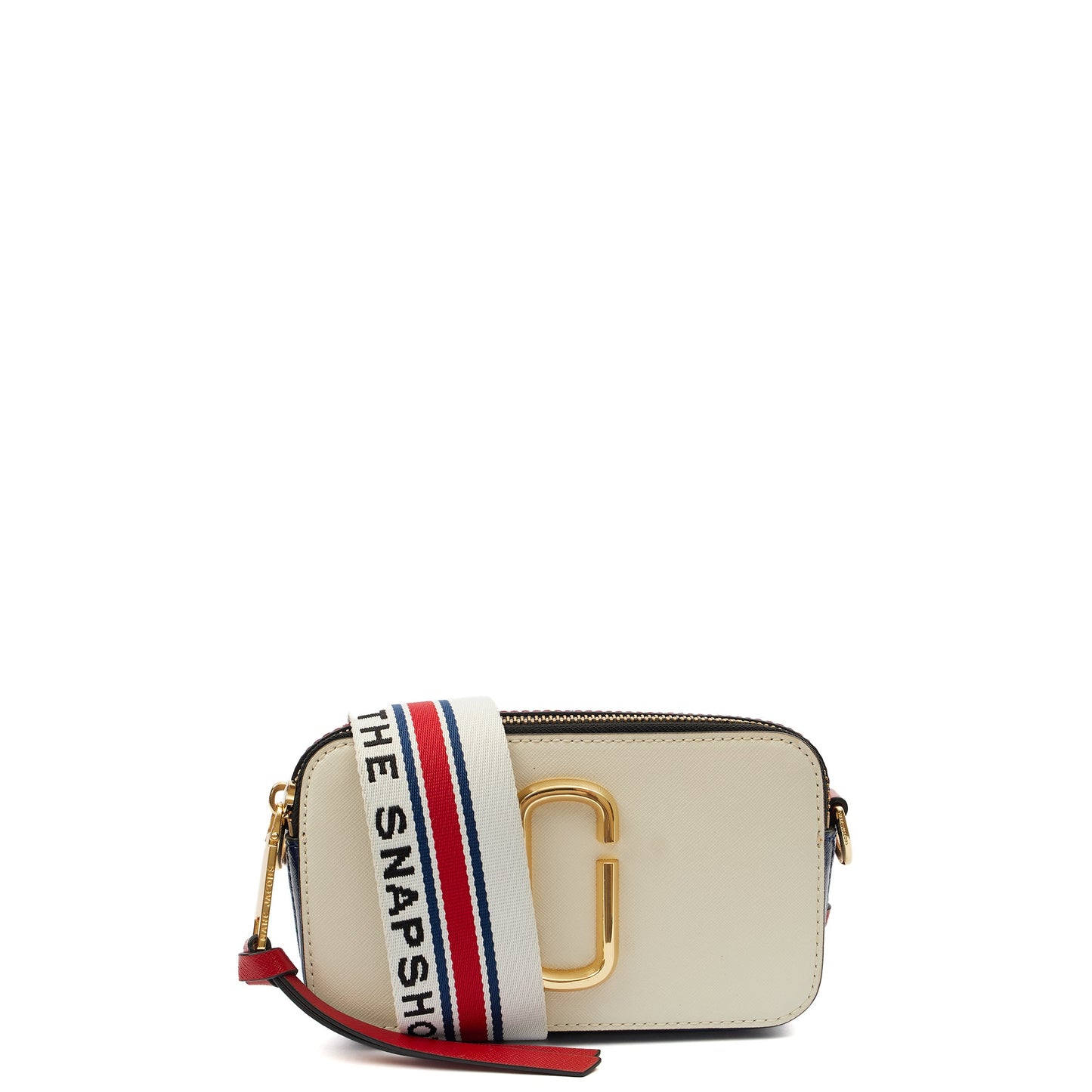 Marc Jacobs Cross Body Snapshot in White, Leather — Front View