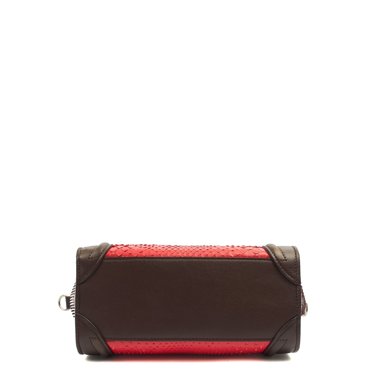Celine Mini Bag Luggage - Nano in Red, Python Leather — Top View