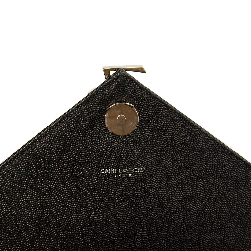 Saint Laurent Shoulder Bag Envelope - Large in Black, Calfskin Leather — Alternate View 8