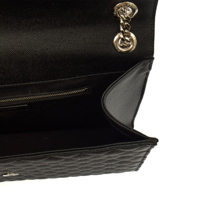 Saint Laurent Shoulder Bag Envelope - Large in Black, Calfskin Leather — Alternate View 9