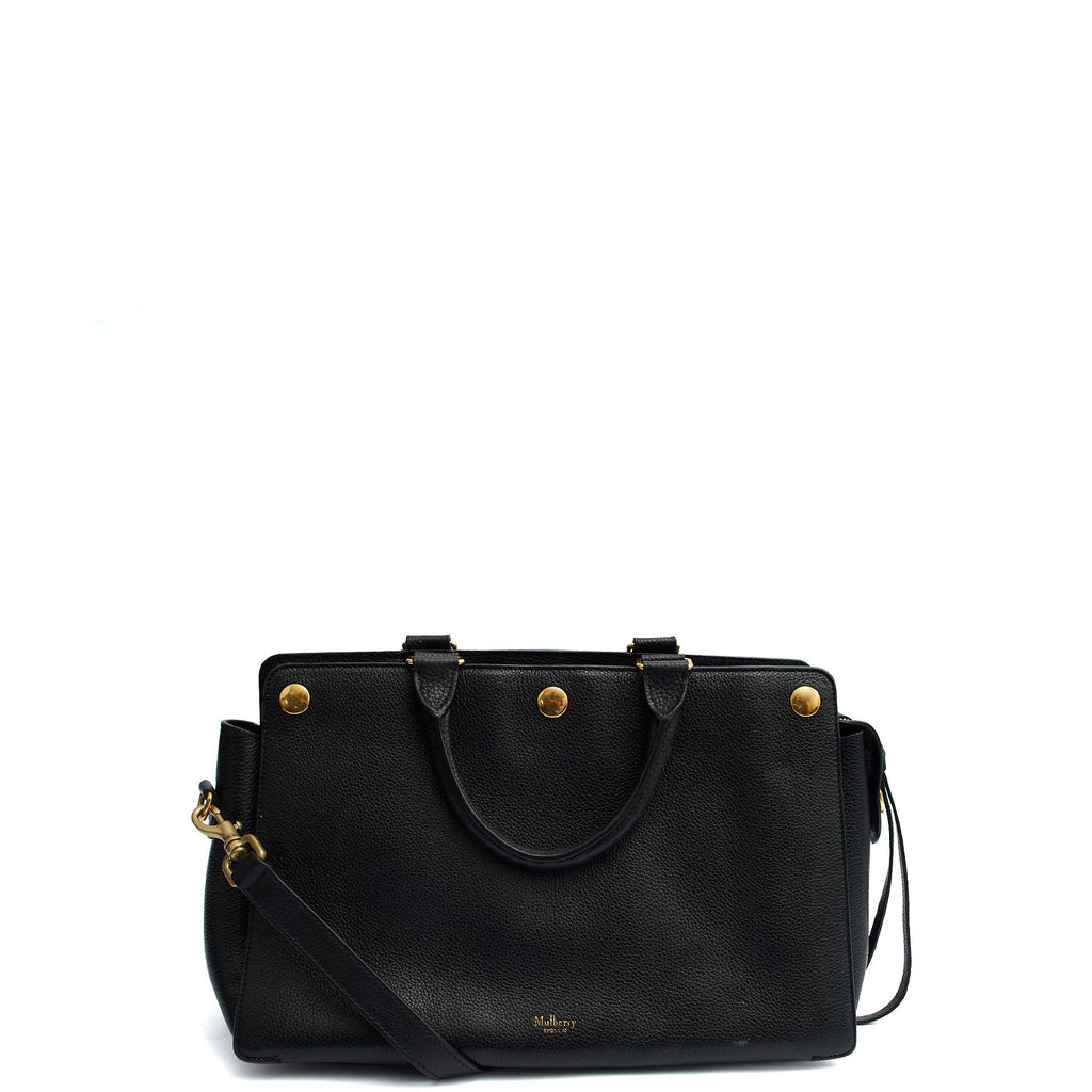 Mulberry Cross Body Chester in Black, Leather — Top View