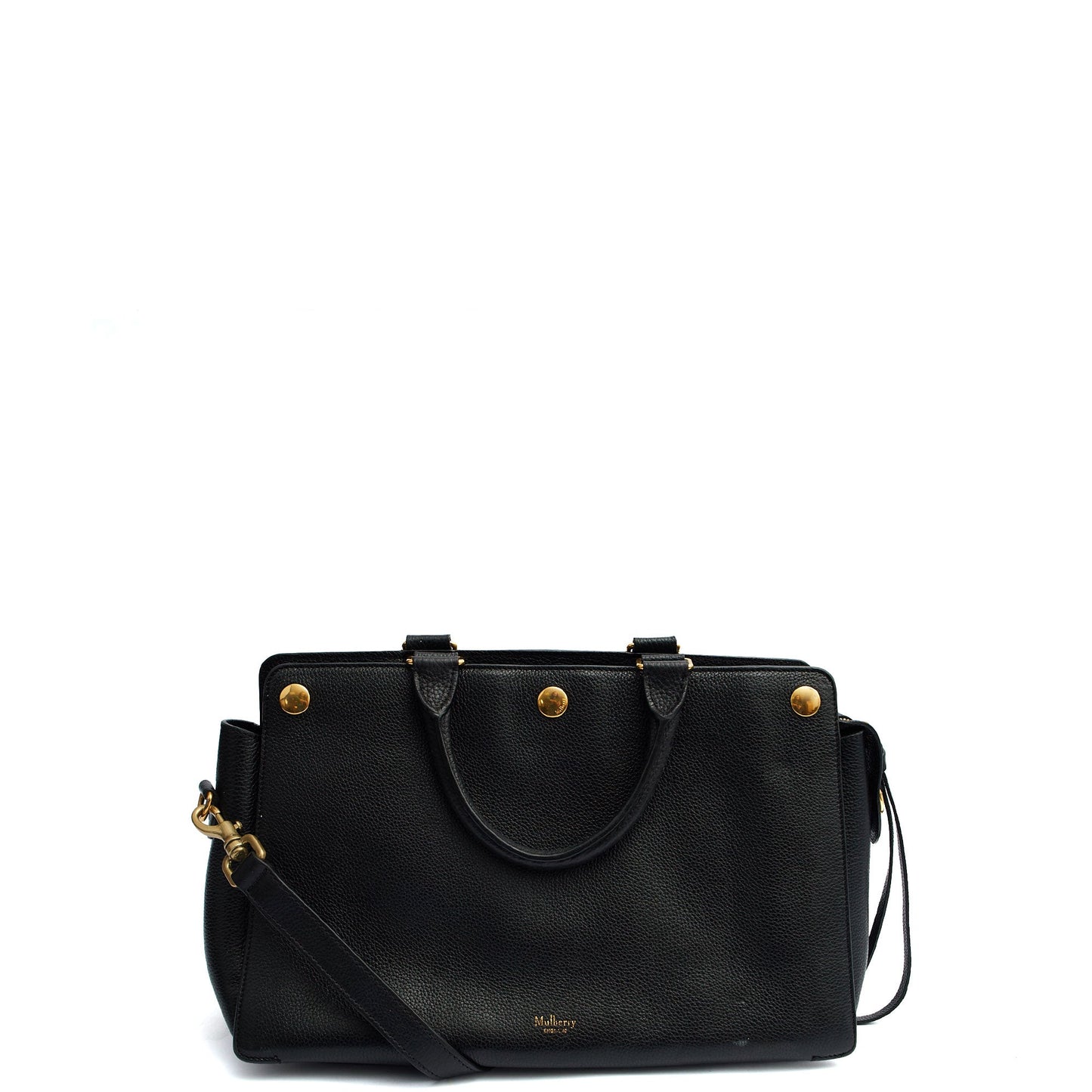 Mulberry Cross Body Chester in Black, Leather — Top View