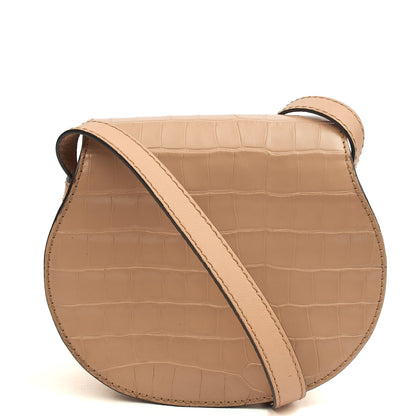 Chloe Cross Body Marcie - Small in Neutral, Exotic Effect Leather — Back View