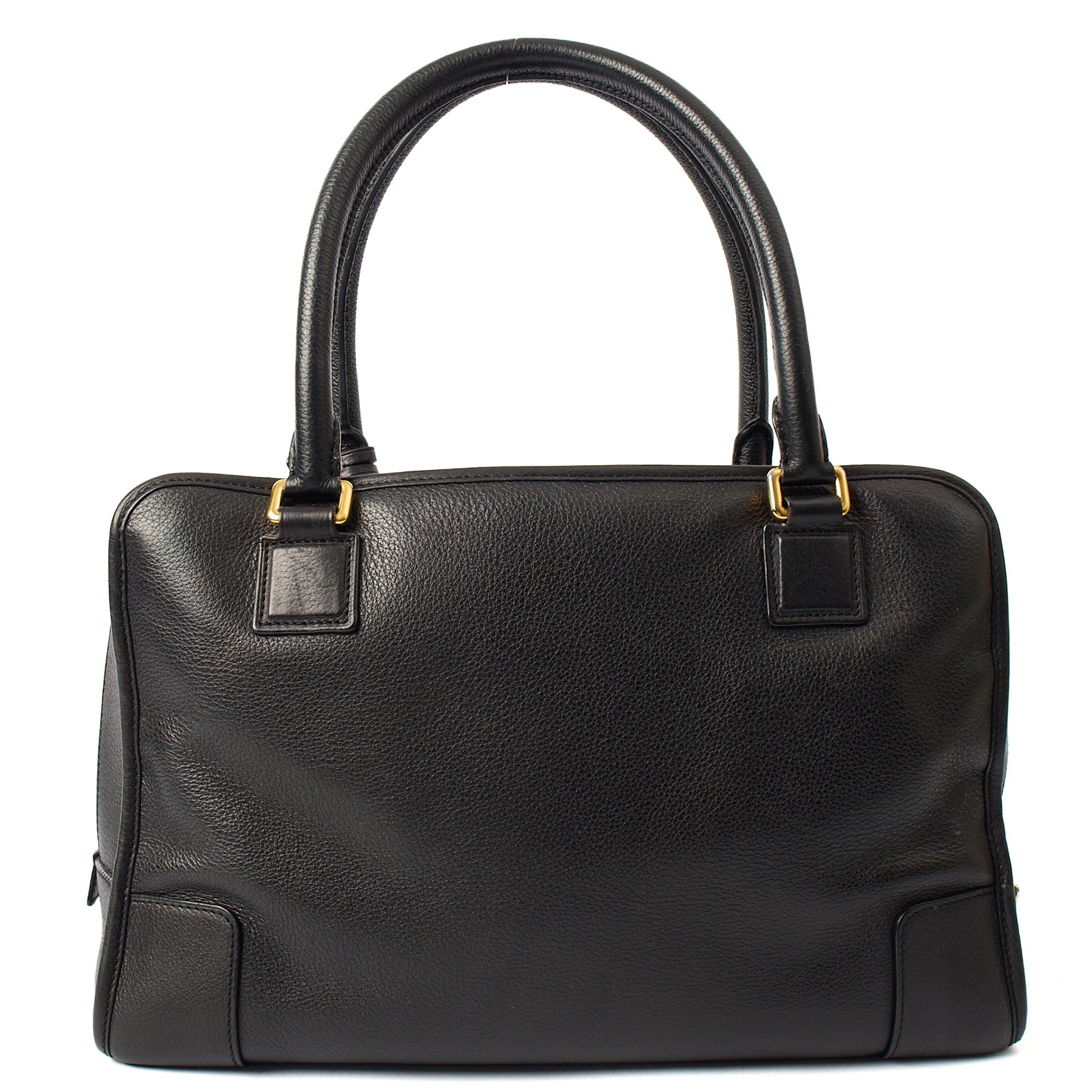 Loewe Tote Amazona 36 in Black, Leather — Top View
