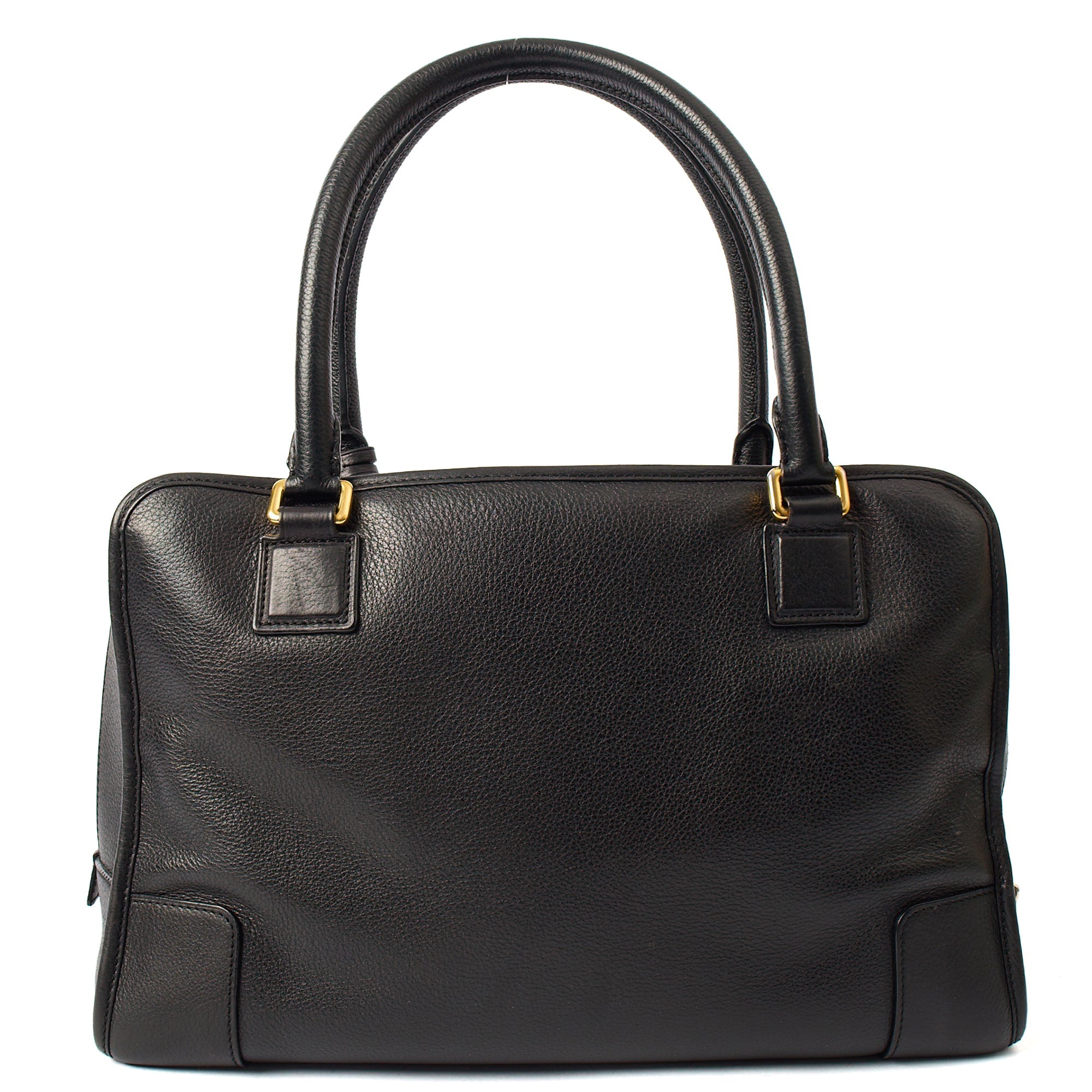 Loewe Tote Amazona 36 in Black, Leather — Top View