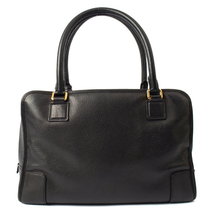 Loewe Tote Amazona 36 in Black, Leather — Top View