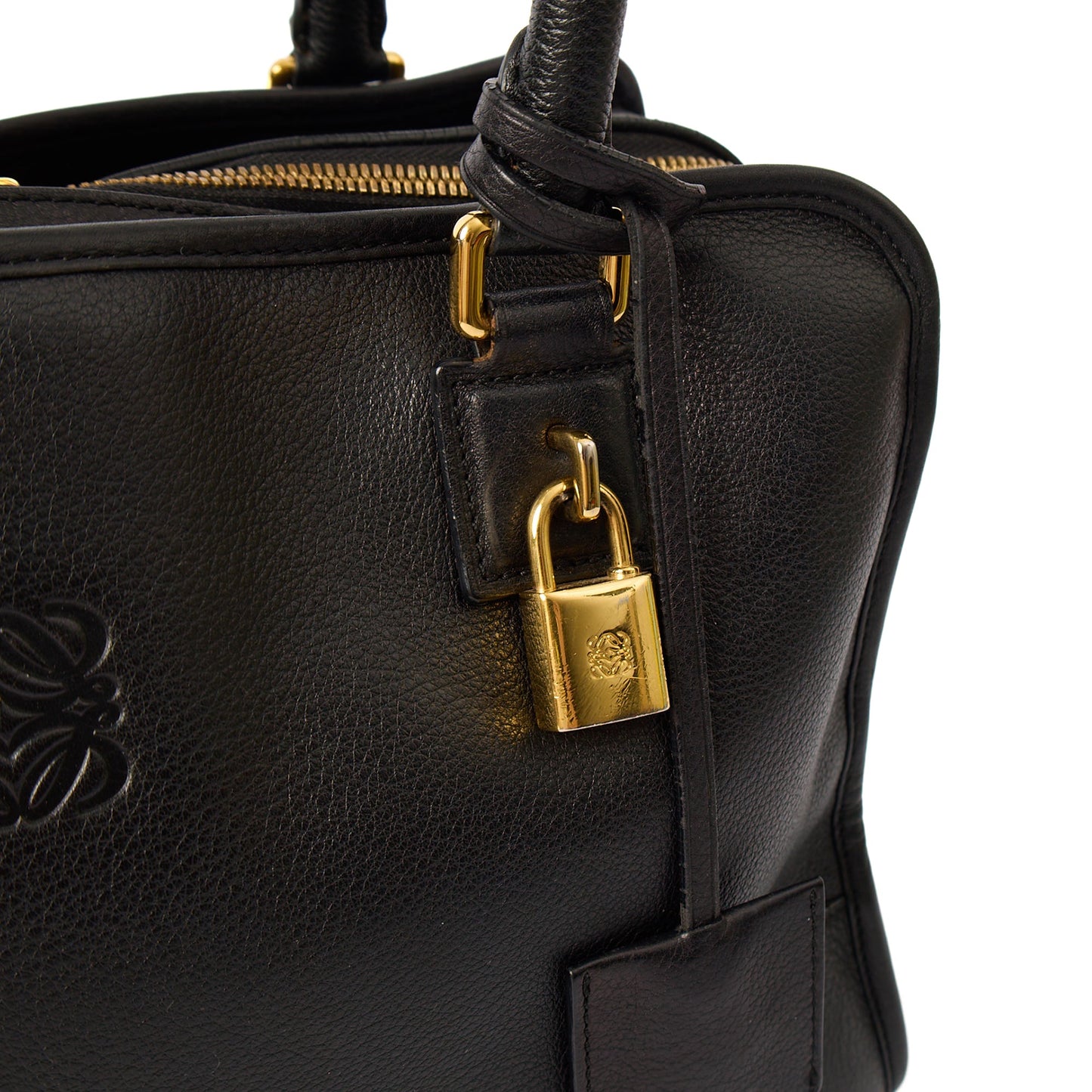 Loewe Tote Amazona 36 in Black, Leather — Lifestyle View