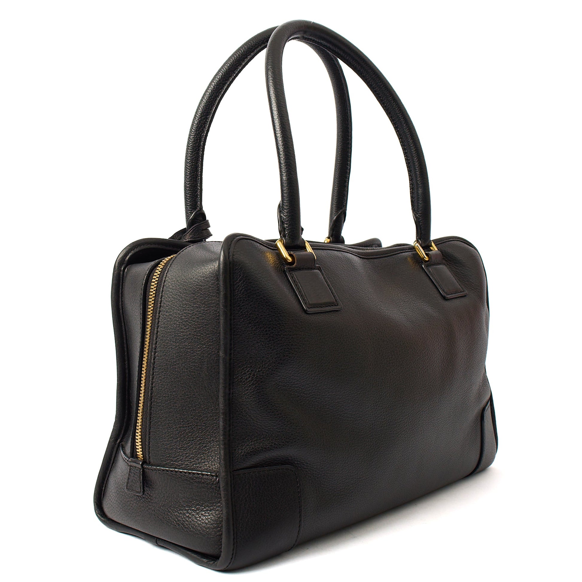 Loewe Tote Amazona 36 in Black, Leather — Back View