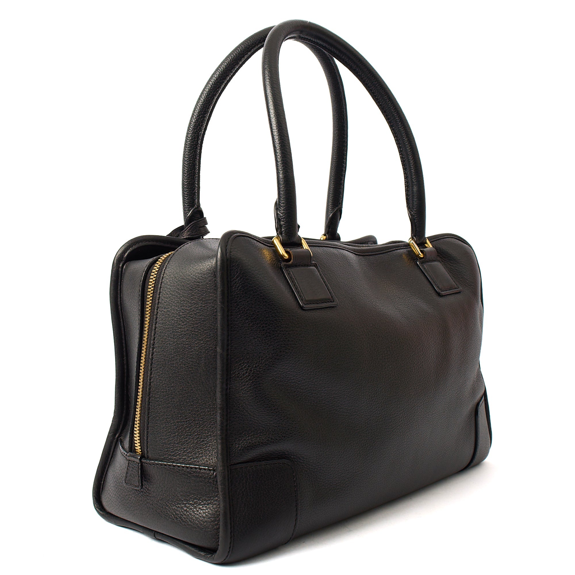 Loewe Tote Amazona 36 in Black, Leather — Back View