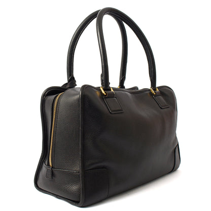 Loewe Tote Amazona 36 in Black, Leather — Back View