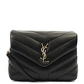 Saint Laurent Mini Bag LouLou - Toy in Black, Leather — Front View