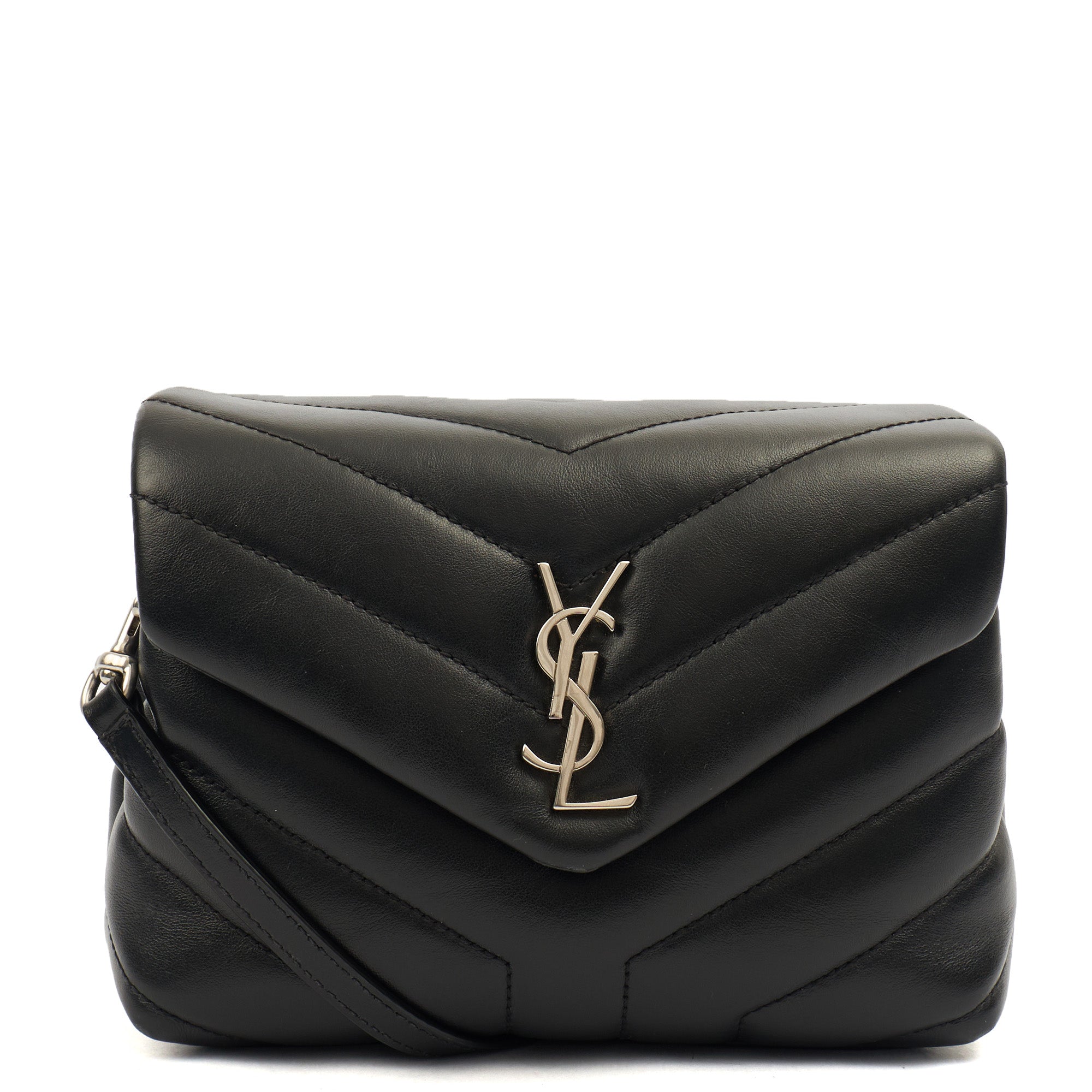 Saint Laurent Mini Bag LouLou - Toy in Black, Leather — Front View