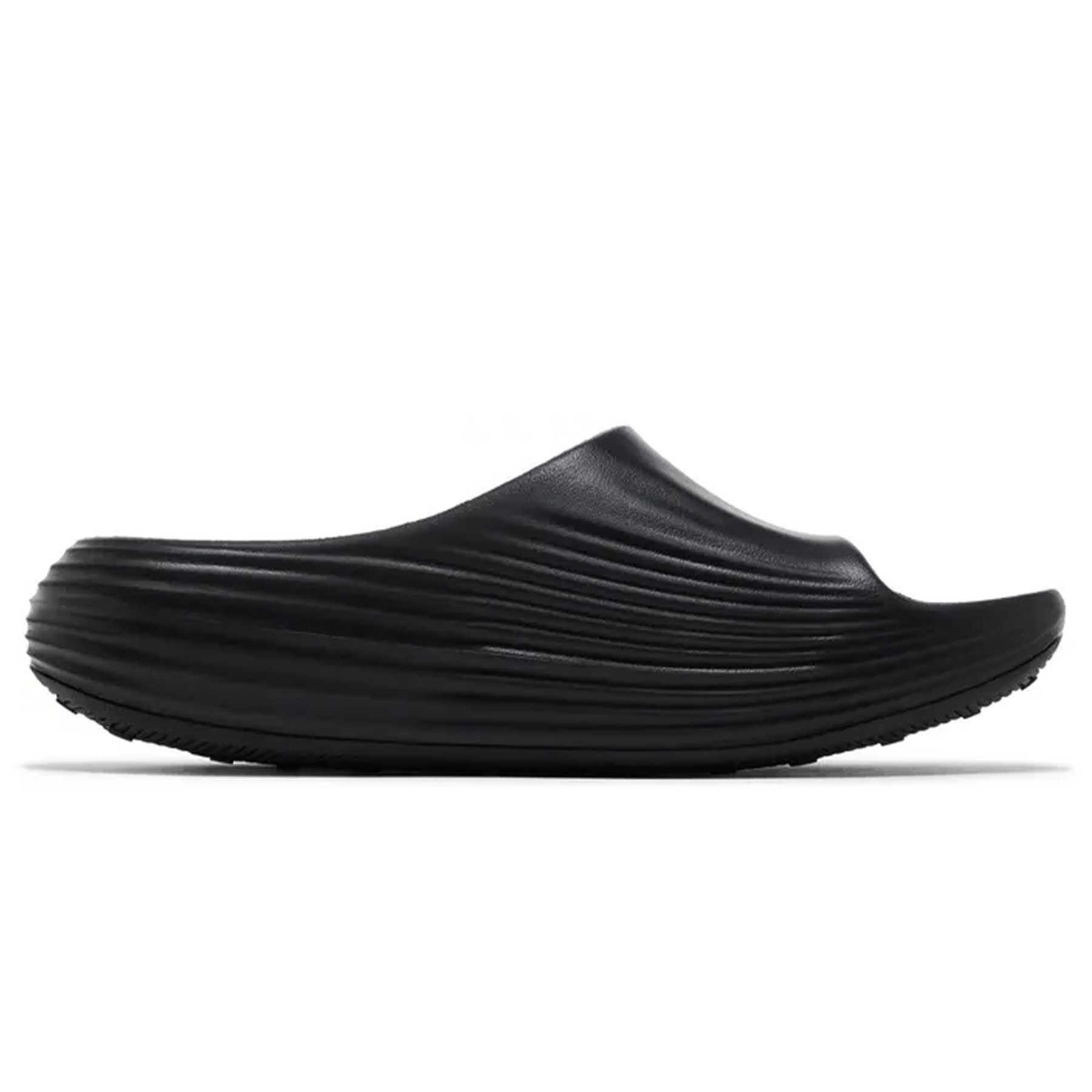 Nike ReactX Rejuven8 Slide 'Triple Black' — UK 3 | EU 35.5 | US 3.5 — Side View