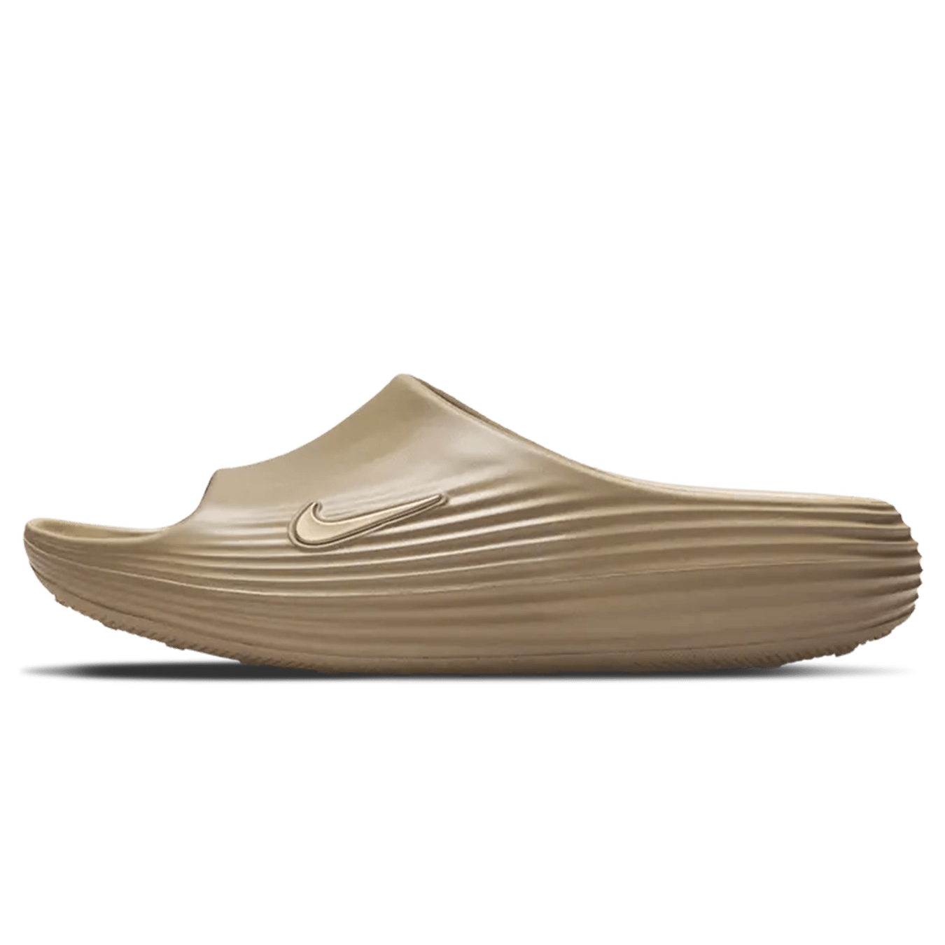 Nike ReactX Rejuven8 Slide 'Khaki' — UK 3 | EU 35.5 | US 3.5 — Front View