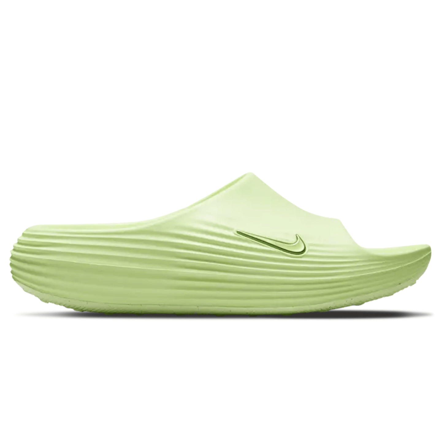 Nike ReactX Rejuven8 Slide 'Barely Volt' — UK 3 | EU 35.5 | US 3.5 — Side View