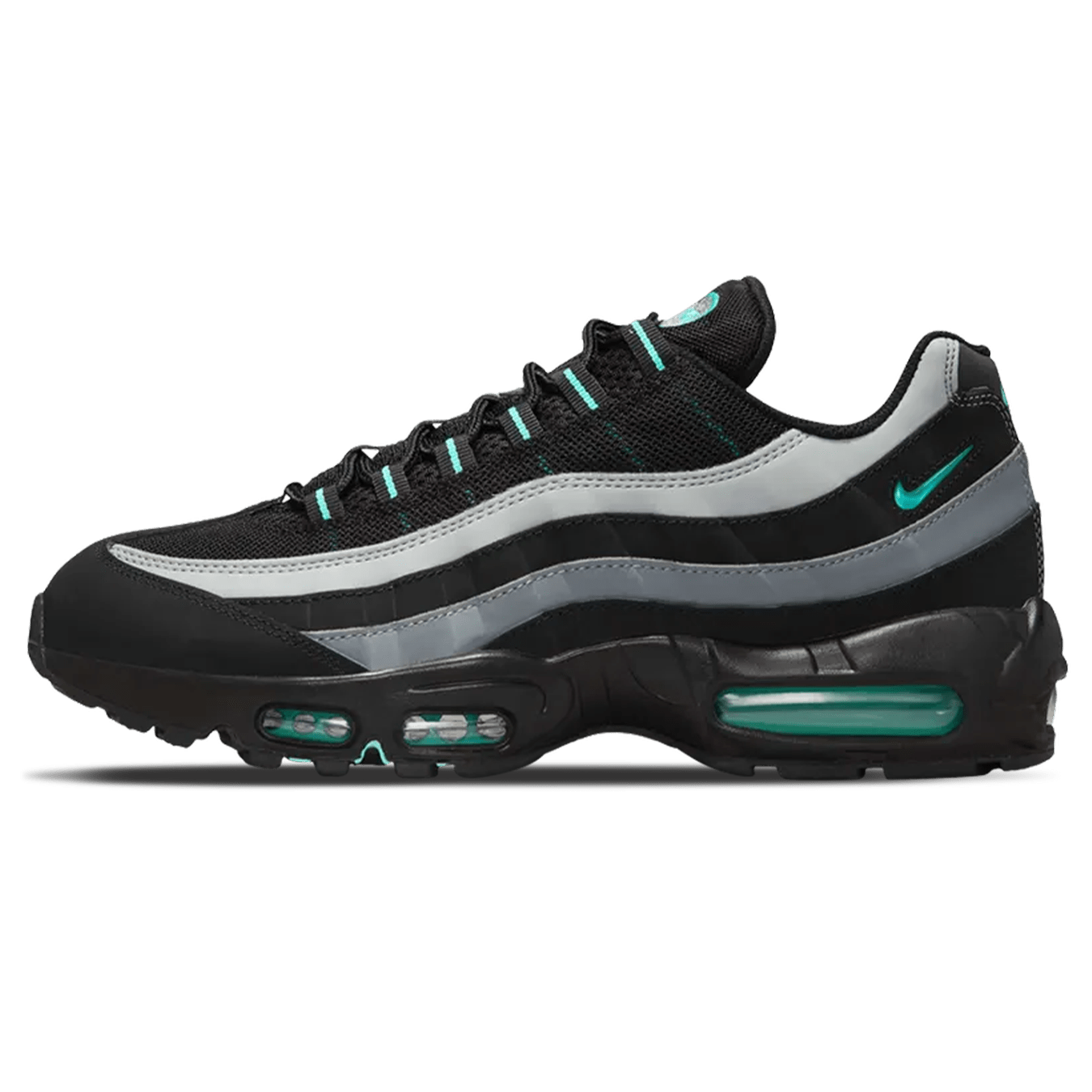Nike Air Max 95 'Black Aurora Green' — UK 3 | EU 35.5 | US 3.5 — Front View
