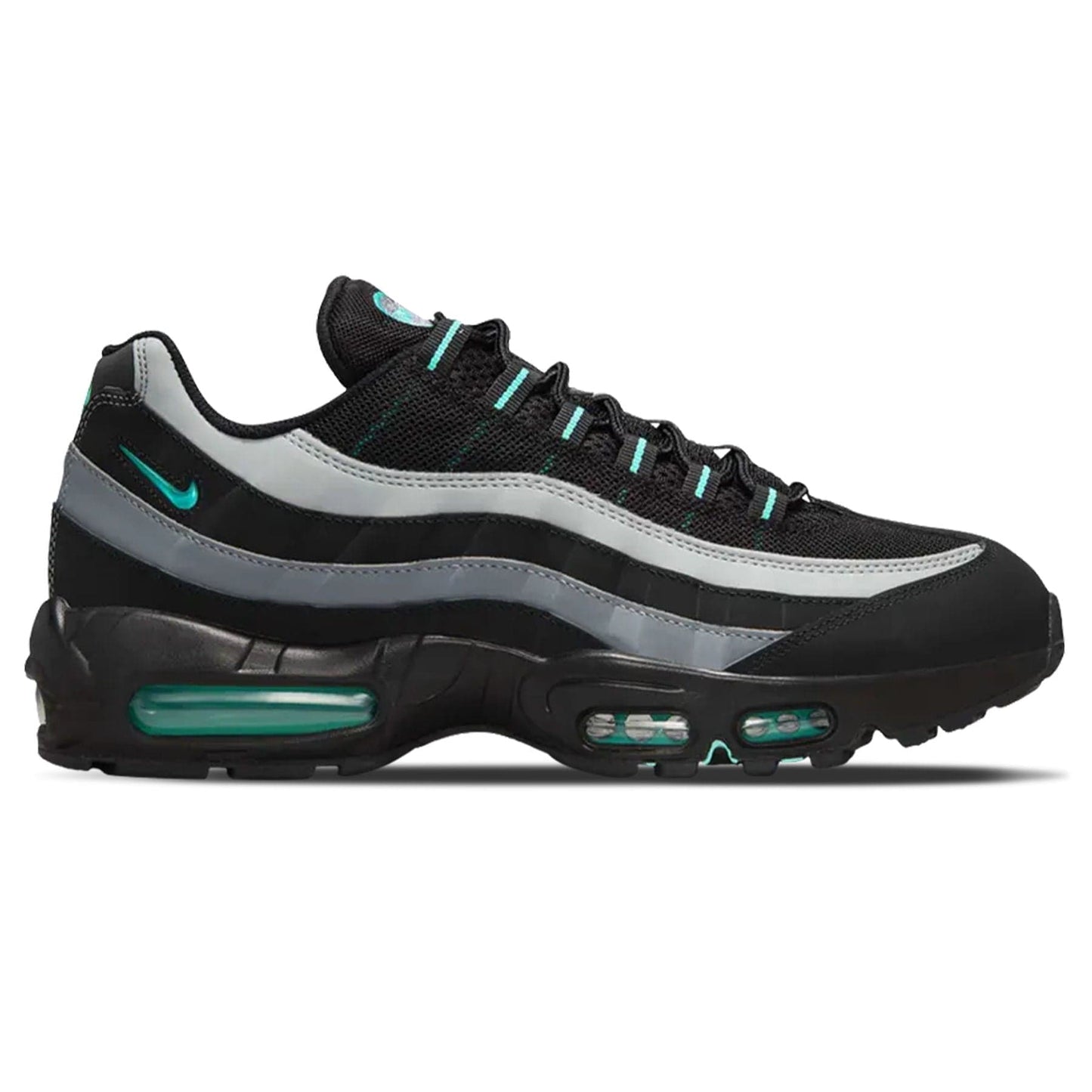 Nike Air Max 95 'Black Aurora Green' — UK 3 | EU 35.5 | US 3.5 — Side View
