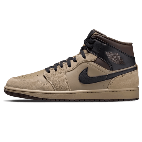 Air Jordan 1 Mid 'Khaki Black' — UK 3 | EU 35.5 | US 3.5 — Front View