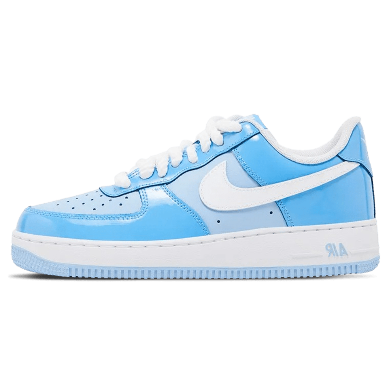 Nike Air Force 1 '07 LV8 'Psychic Blue Patent' — UK 3 | EU 35.5 | US 3.5 — Front View