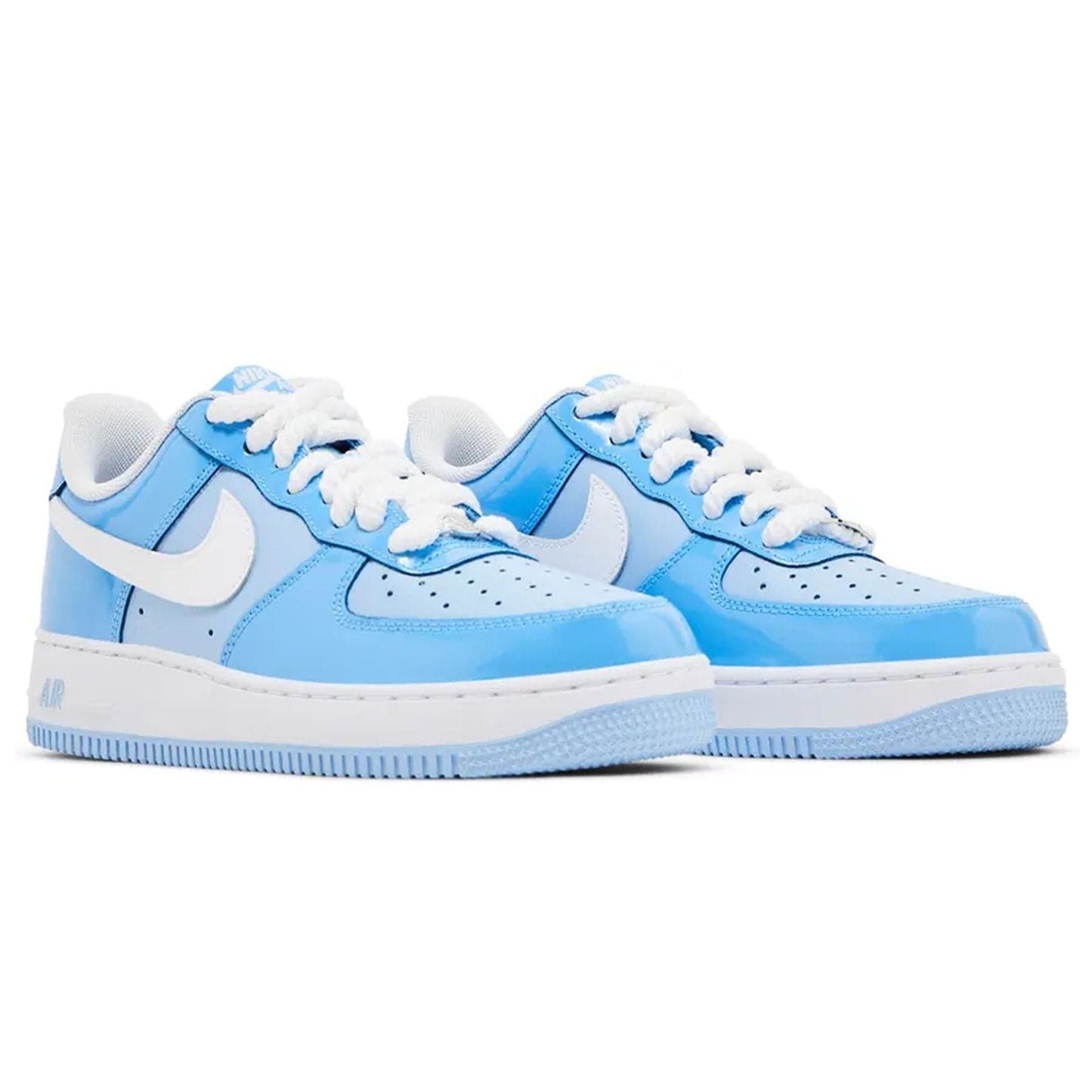 Nike Air Force 1 '07 LV8 'Psychic Blue Patent' — UK 3 | EU 35.5 | US 3.5 — Side View
