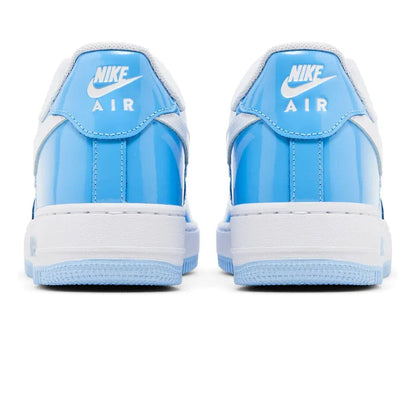 Nike Air Force 1 '07 LV8 'Psychic Blue Patent' — UK 3 | EU 35.5 | US 3.5 — Detail View
