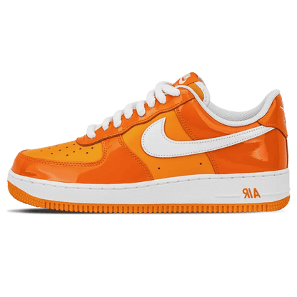 Nike Air Force 1 '07 LV8 'Safety Orange Patent' — UK 3 | EU 35.5 | US 3.5 — Front View