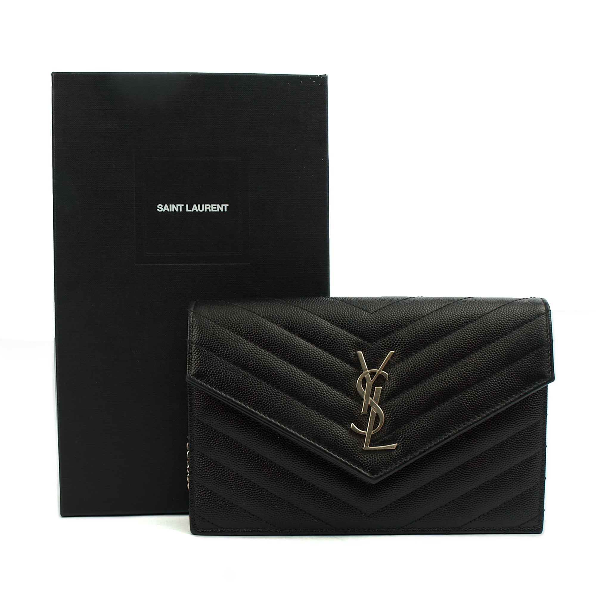 Saint Laurent Cross Body Kate Small in Black, Calfskin Leather — Lifestyle View