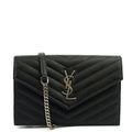 Saint Laurent Cross Body Kate Small in Black, Calfskin Leather — Front View